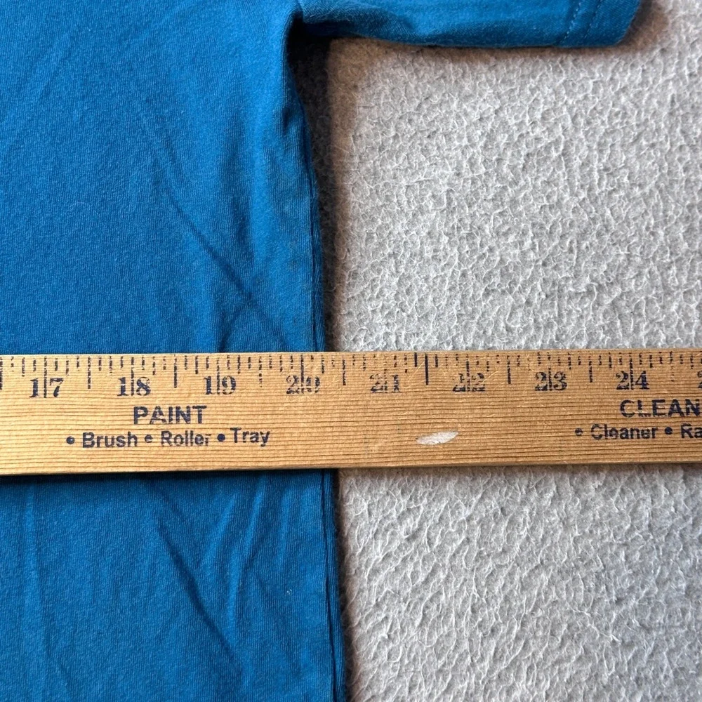 The North Face T-Shirt Mens L Blue Box Logo Never Stop Exploring Short‎ Sleeve